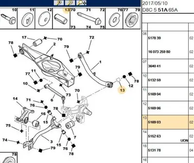 PSA 5169.03 Lastik Tutucu  5169.03
