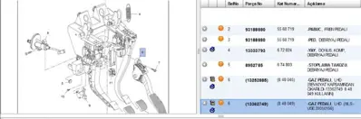 PSA 39050156 Pedal 13252885 848045 848049 39050156 13362749