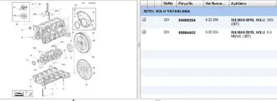 PSA 55584603 Yatak Yarı Parç 55584603 622255