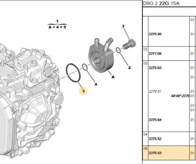 PSA 2275.53 Yağ Sogutucu Contası 2275.53
