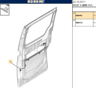 PSA 6559.82 Kapı İç Kablo Demedi 655982