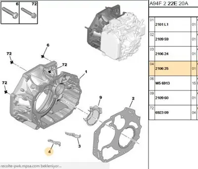 PSA 2106.25 Yağ Yönlendırme AYağı 2106.25