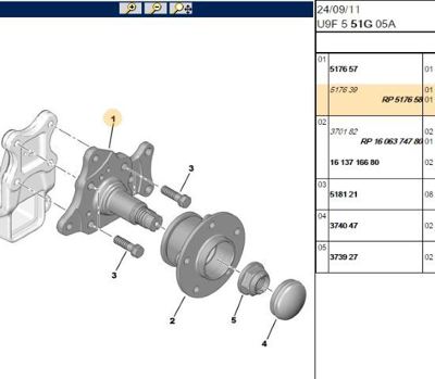PSA 5176.58 Arka Porya Mili Sağ  5176.58