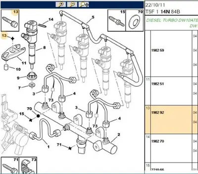 PSA 1982.92 Enjektör Bağlantı Vidası  1982.92
