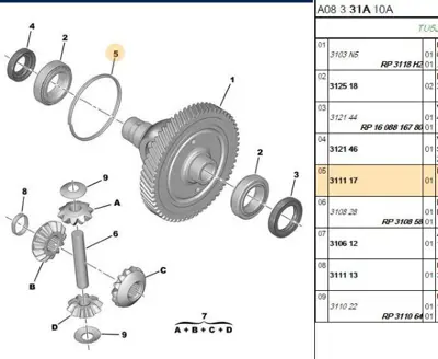 PSA 3111.17 Conta 311117 3111.17 311117 311117 311117
