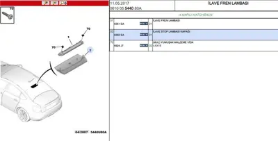 PSA 6350.EA 3.Stop Lambası C5x7 6350EA