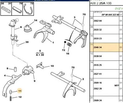PSA 2540.34 Frenleme Yayi 254034 2540.34 254034 254034 