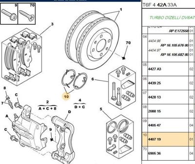 PSA 4407.19 Ön Fren Balata Sekmanı 4407.19