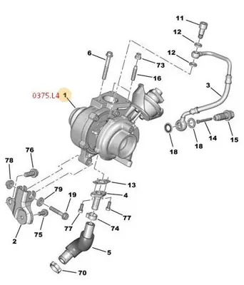 PSA 0375.L4 Turbo Dw10uted4 0375.L4