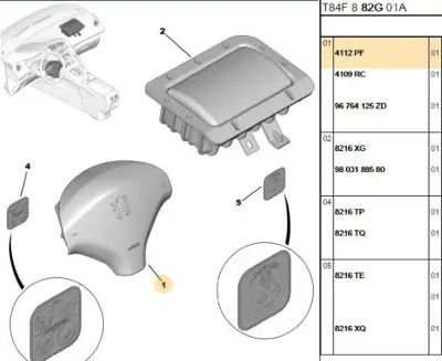 PSA 4112.PF Direksiyon Airbaği 4112PF