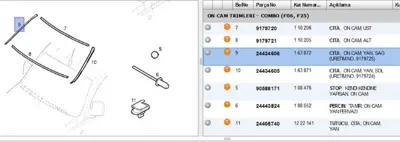 PSA 24434606 Ön Cam Lastiği : R 163872