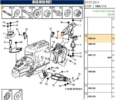 PSA 1803.35 Motor Kulağı  1803.35