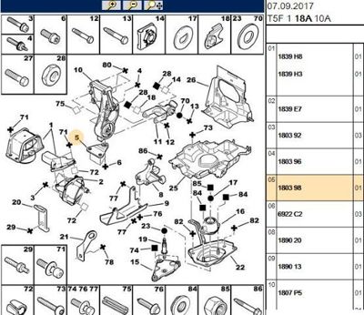PSA 1803.98 Motor Kulak Alt Bağlantıs 1803.98