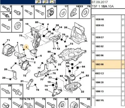 PSA 1803.98 Motor Kulak Alt Bağlantıs 1803.98