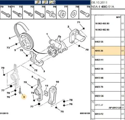 PSA 4010.26 Pompa Gergi Vıdası  4010.26