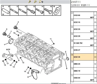 PSA 0232.34 Su Tapa Sil.Kapak Xs 0232.34