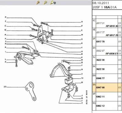 PSA 6947.08 Rondela  6947.08