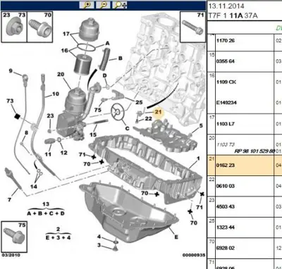 PSA 0162.23 Yağ Memesı 16223