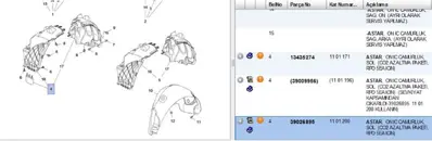 PSA 39026895 Part 1101196 1101200 39009956 39026895