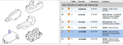 PSA 13140088 Role Kutu Kapağı 13140088 6235508