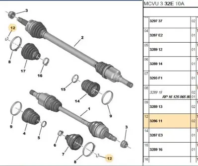 PSA 3286.11 Aks Körük Sekmanı 3286.11