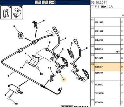 PSA 1606.07 Pedal Lastiği  1606.07