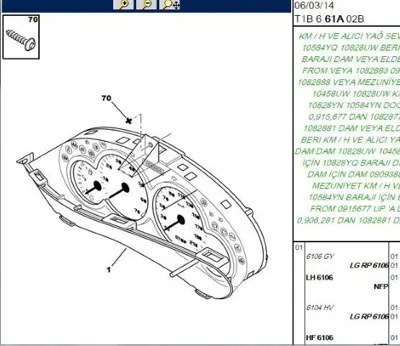 PSA 6106.LL Komple Gösterge 6106.LL