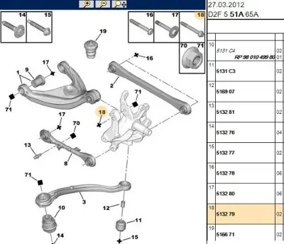 PSA 5132.79 Mılcıvatası 5132.79
