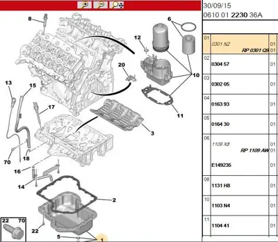 PSA 0301.Q9 Yağkarterı 0301.Q9