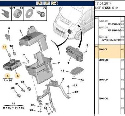 PSA 6500.CL Sıgorta Kutusu 6500.CL