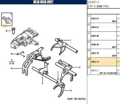 PSA 2552.13 Vites Catal Pimi 255213 2552.13 255213 255213 