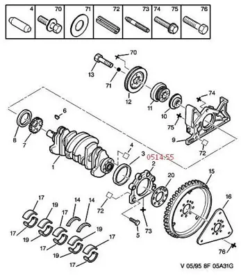 PSA 0514.55 Conta Levhasi 51455 0514.55 51455 51455 51455