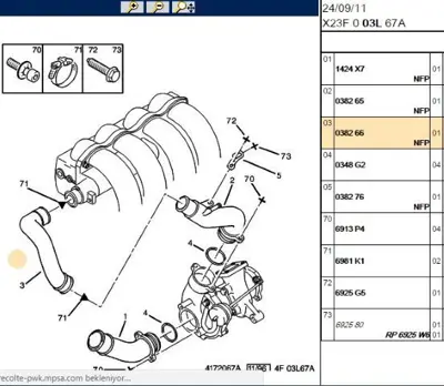 PSA 0382.66 Turbo Hava Filtre Hortumu Boxer Firsat 38266 0382.66 38266 38266 