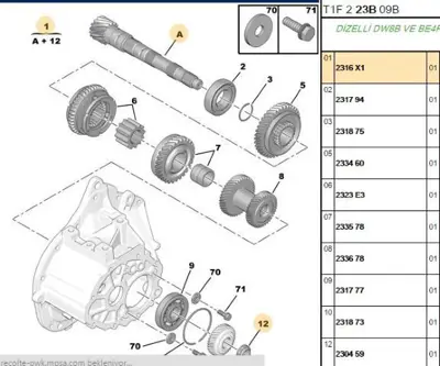 PSA 2316.X1 Kamalı Mil 2316X1 3558065