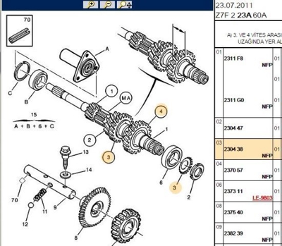 PSA 2304.38 Rondela Cap 24549 2304.38