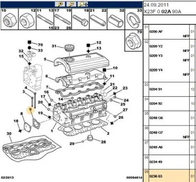 PSA 0236.63 Sil.Kap.Yan Kapak Conta 23663 23663 23663 23663 23663