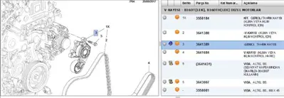 PSA 3641389 Yeni No:1611503780 3641389