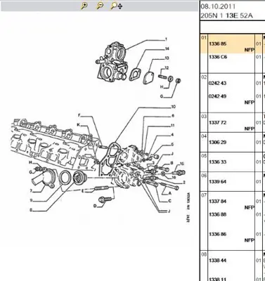 PSA 1336.85 Su Kollektoru  205 605 309 Ym 133685 1336.85 133685 133685 