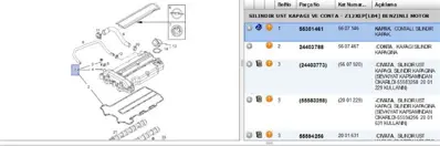 PSA 55351461 Külbüratör Kap. Z12xep CORSADz14xep Astra G 24403787 55351461 5607075 5607146