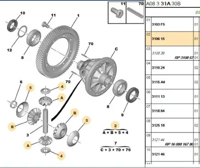 PSA 3106.15 Ayna Disli Disli Takimi  9/13 Dents Diam 84 Be4r Şanzuman  Tüm Seri 310610 3106.10 310610 310610 310610