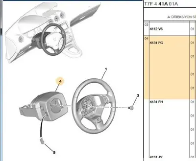 PSA 4131.FG Direksiyon Bakalit Tk  4131.FG