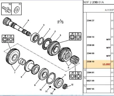 PSA 2338.10 5.Vites Dislisi Firsat 233810 2338.10 233810 233810 233810