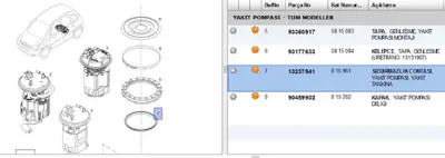 PSA 13237941 Conta Rıng, Sızdırmazlık Cont 13237941 815916 815917 815961 93360898 93360916