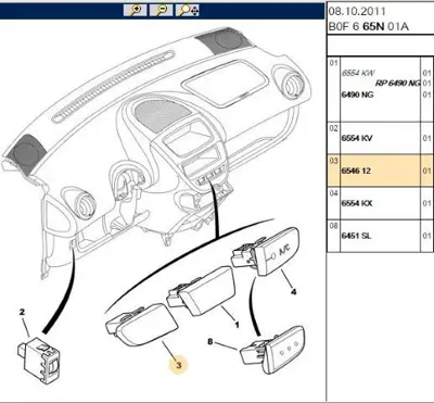 PSA 6546.12 Düğme  6546.12