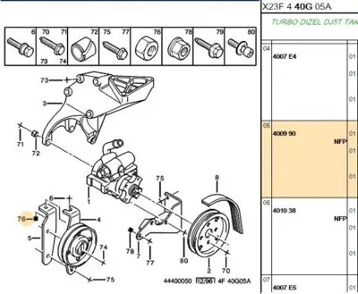 PSA 4009.90 Hid.Pompa Mesnedi 400990 400990 400990 400990 400990