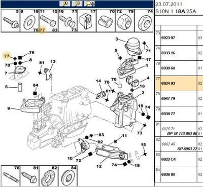 PSA 6924.93 Civata  6924.93