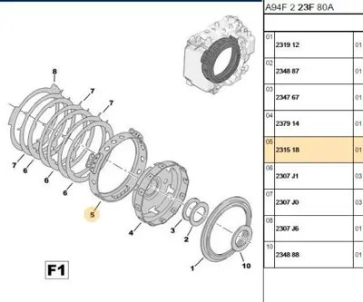 PSA 2315.18 Otom.Şanz.Kelepçesi  2315.18