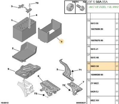 PSA 5603.G6 Akü Muhafaza Kutusu  5603.G6
