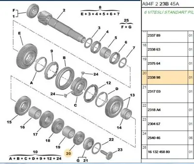 PSA 2338.98 6.Vites Dislisi 2338.98