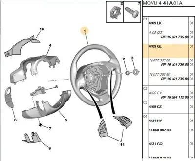 PSA 4109.QL Direksiyon Simidi  4109.QL
